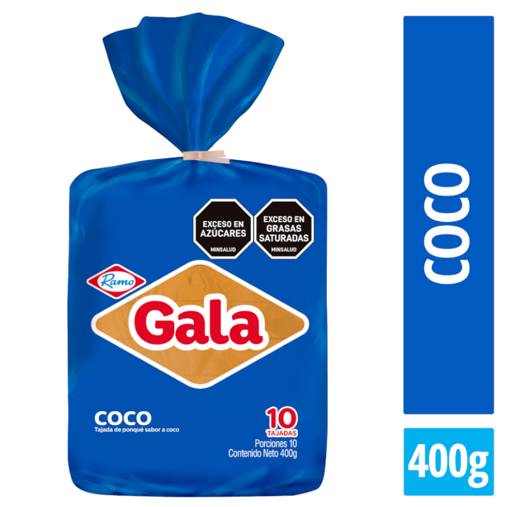 Ponque Gala Ramo Coco 10 Unidades 400Gr | SuperBooM